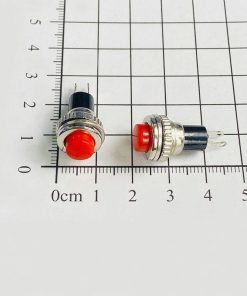Nút nhấn đề DS-316 0.5A 250V 10mm đai ốc mặt dưới màu đỏ
