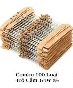 Combo 100 Loại Trở Cắm 1/4W 5% Thông Dụng (Mỗi Loại 1 Gói/50c)